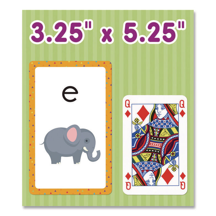 Alphabet Flash Cards, Grades Pre-K to 1, 3.25" x 5.25", Assorted Colors, 54 Cards