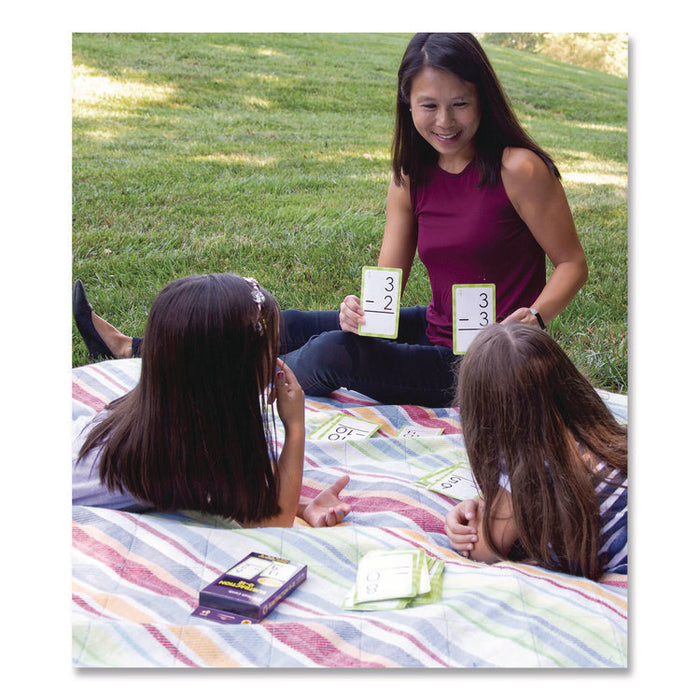Subtraction 0 to 12 Flash Cards, Grades 1 to 5, 3.25" x 5.25", Assorted Colors, 54 Cards