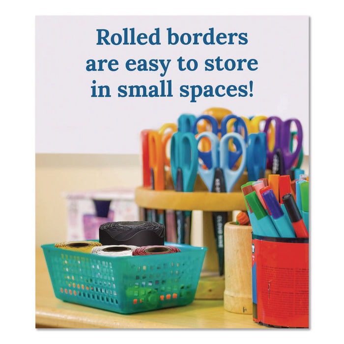 Rolled Scalloped Border, 2.25" x 65 ft, Black