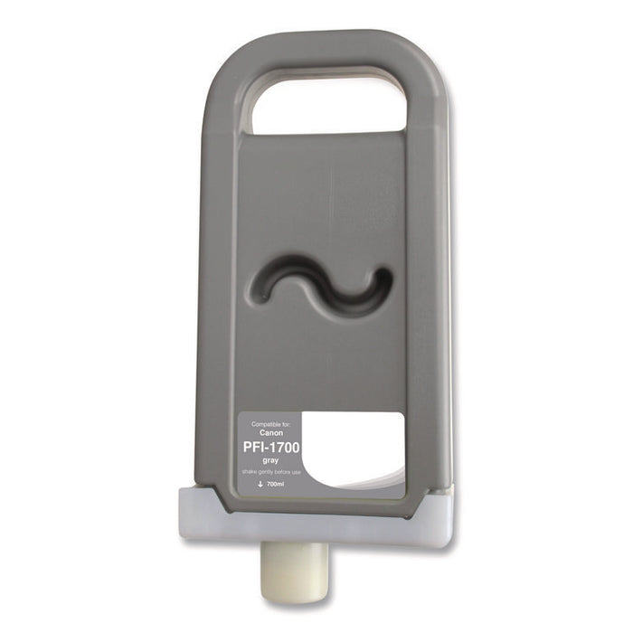 Compatible Gray Ink, Replacement for PFI-1700 (0781C001AA), 700 mL