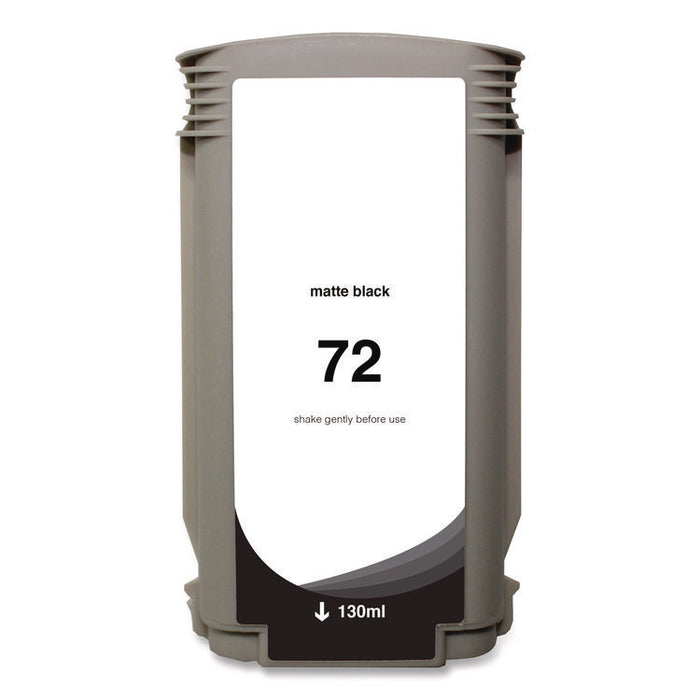 Remanufactured Matte Black High-Yield Ink, Replacement for 72 (C9403A), 130 mL