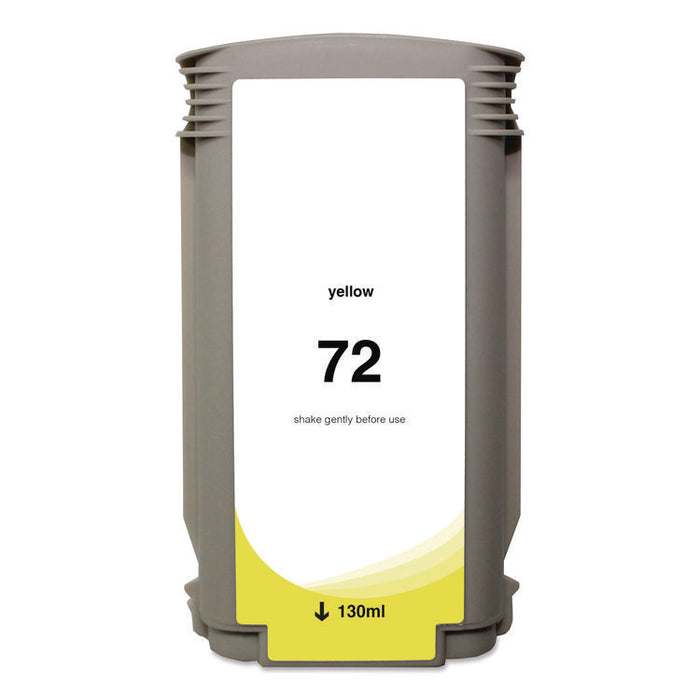 Remanufactured Yellow High-Yield Ink, Replacement for 72 (C9373A), 130 mL