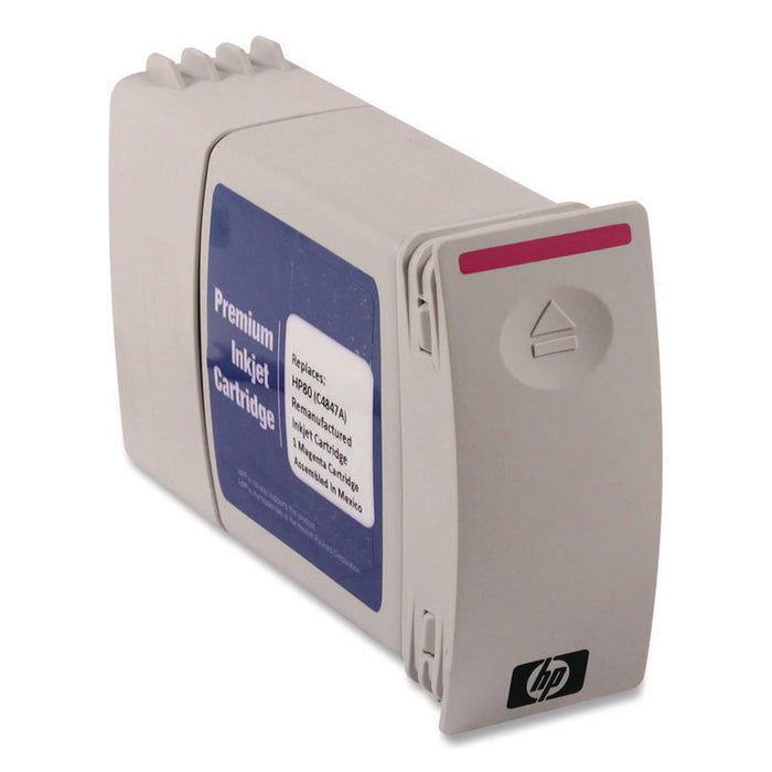 Remanufactured Magenta High-Yield Ink, Replacement for 80 (C4847A), 350 mL