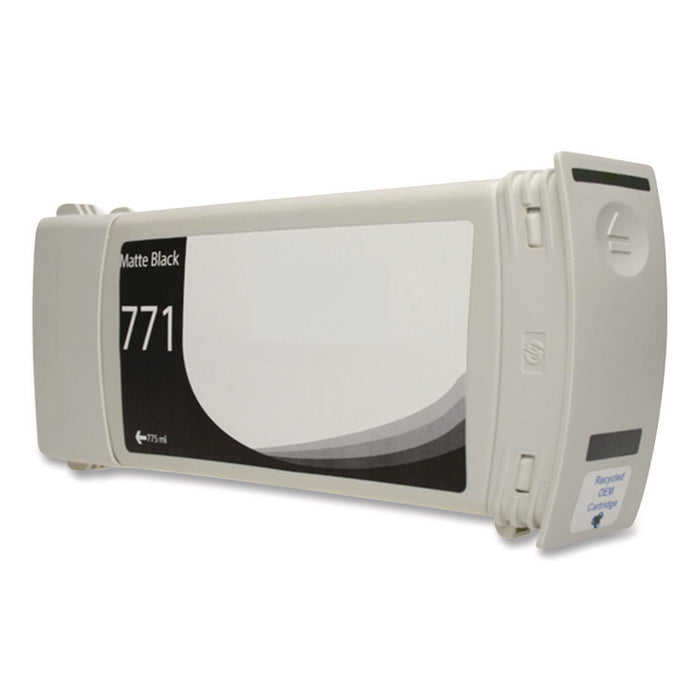 Remanufactured Matte Black Ink, Replacement for 771 (CE037A, B6Y15A) 775 mL