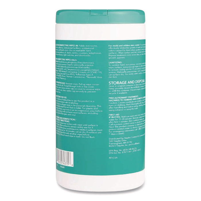 Disinfecting Wipes, 7 x 8, Fresh/Lemon, White, 35 Wipes/Canister, 3 Canisters/Pack