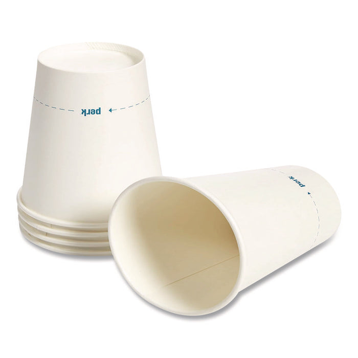 White Paper Hot Cups, 8 oz, 50/Pack