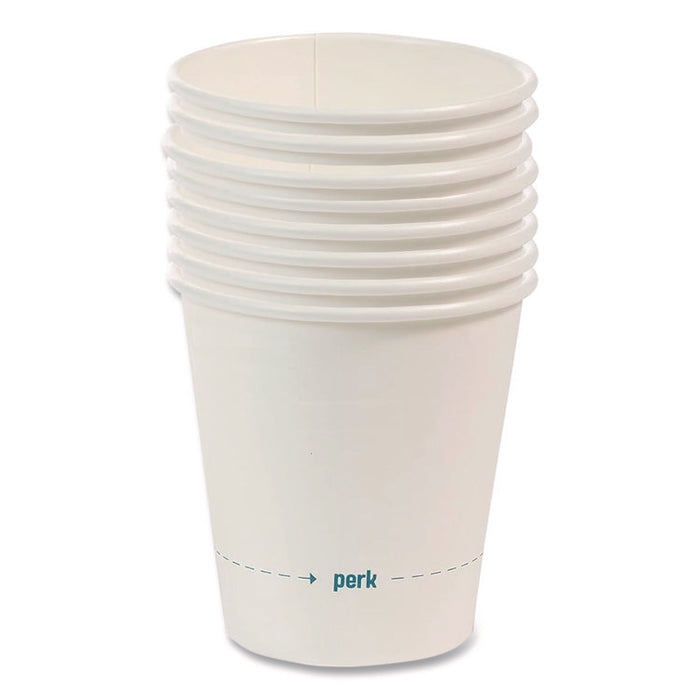 White Paper Hot Cups, 10 oz, 50/Pack
