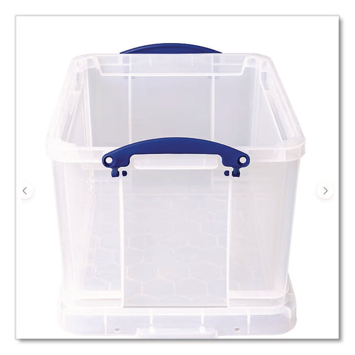 Stackable File Box, Legal Files, 14.5 x 18.5 x 12.75, Clear/Blue Accents