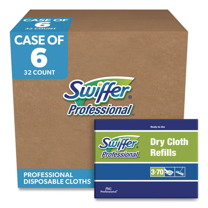 Dry Refill Cloths, 10.63 x 8, White, 32/Box, 6 Boxes/Carton