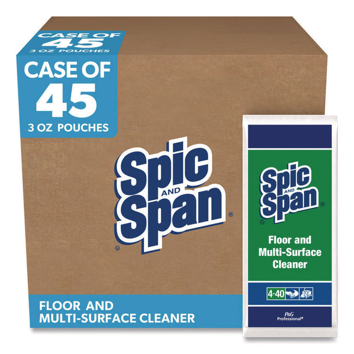 Liquid Floor Cleaner, Fresh Scent, 3 oz Packet, 45/Carton