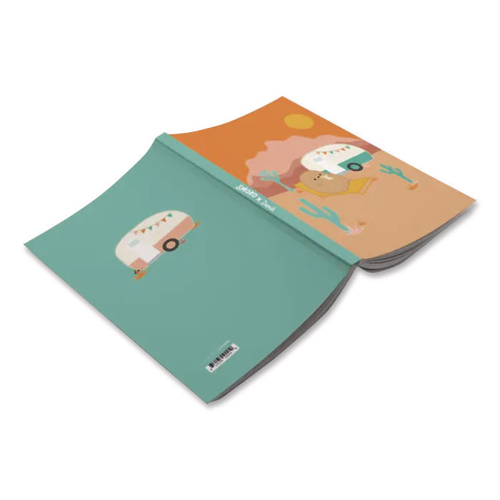 Smoko Tayto Potato Joshua Tree Layflat Notebook, 1-Subject, Medium/College Rule, Tan/Orange/White Cover, (72) 8 x 5 Sheets