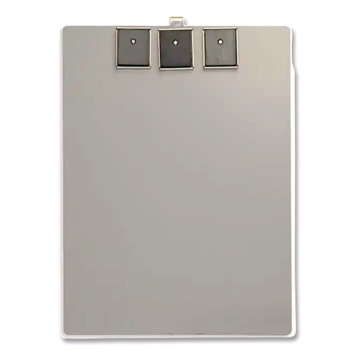 Officemate Aluminum Magnetic Clipboard, 1.5" Clip Capacity, Holds 8 x 11 Sheets, Gray