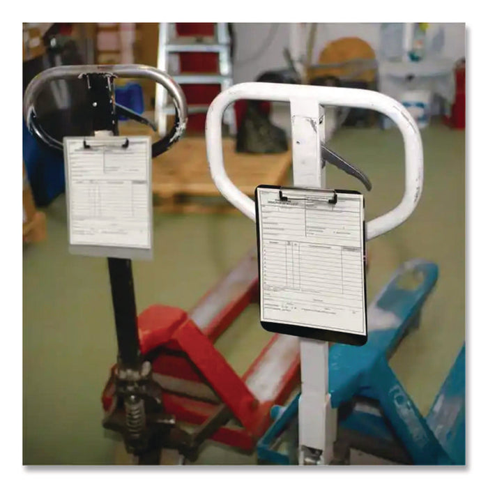 Officemate Aluminum Magnetic Clipboard, 1.5" Clip Capacity, Holds 8 x 11 Sheets, Gray