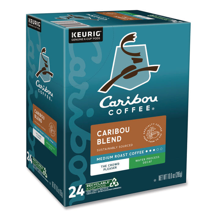 Caribou Blend Decaf Coffee K-Cups, 24/Box