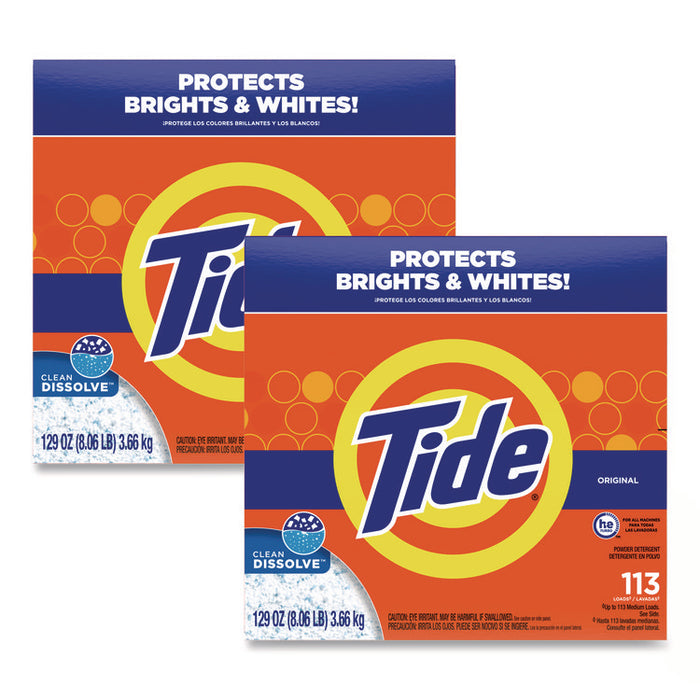 Powder Laundry Detergent, HE Compatible, Original Scent, 129 oz Box, 2/Carton