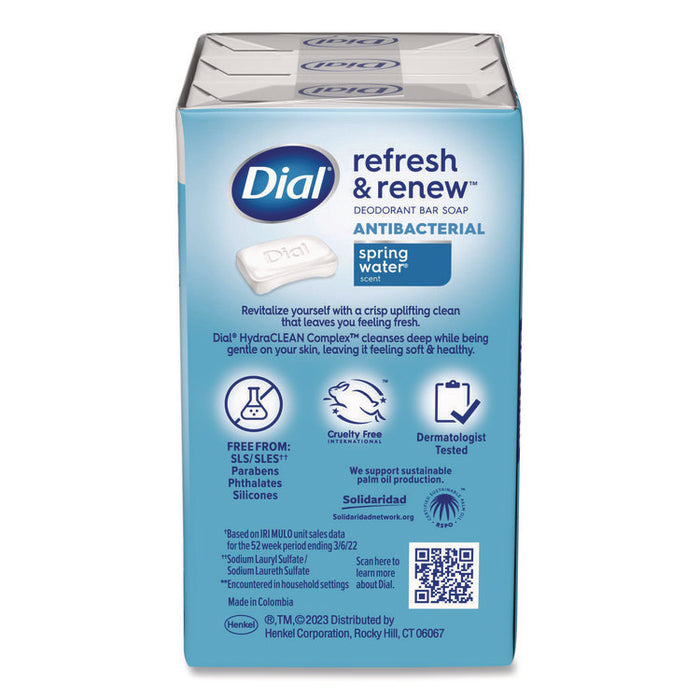 Refresh and Renew Antibacterial Deodorant Bar Soap, Spring Water Scent, 4 oz, 3 Bars/Pack, 4 Packs/Carton