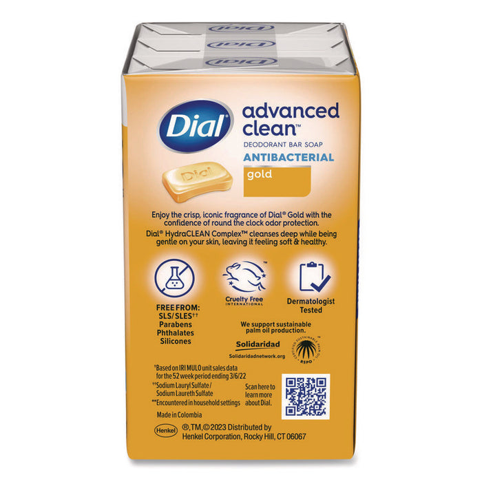 Advanced Clean Antibacterial Deodorant Bar Soap, Gold Scent, 4 oz, 3/Pack, 4 Packs/Carton