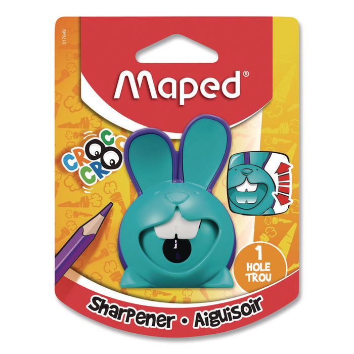 Croc Croc Chomp Rabbit 1-Hole Canister Pencil Sharpener, 3.74 x 1.8 x 4.92, Randomly Assorted Colors