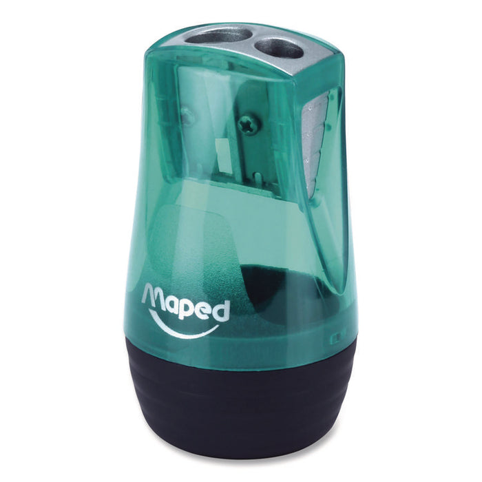 Tonic 2-Hole Canister Pencil Sharpener, 3.74 x 1.6 x 4.92, Randomly Assorted Colors