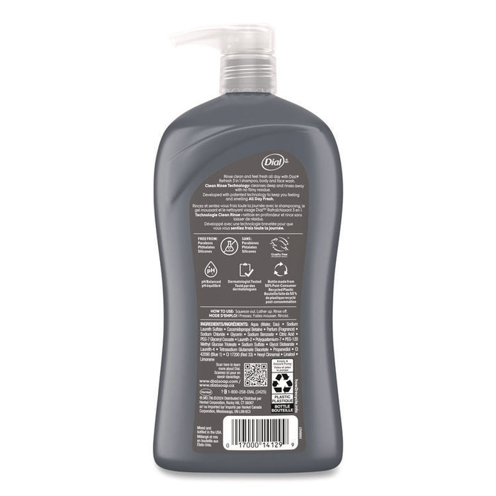 Men Refresh 3-in-1 Body, Hair and Face Wash, Blue Sage Scent, 32 oz, 4/Carton