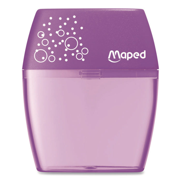 Shaker Two-Hole Canister Pencil Sharpener, 3.74 x 1.02 x 4.92, Randomly Assorted Color