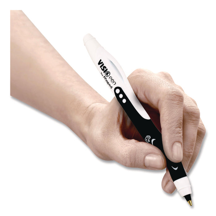 Visio Left-Handed Ballpoint Pen, Stick, Medium 1 mm, Assorted Ink and Barrel Colors, 3/Pack