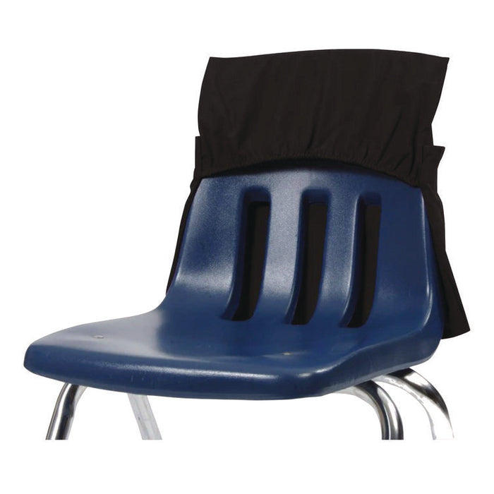 Elastic-Back Seat Sack for Chairs 12" to 17" Wide, 11 x 15.5 x 14, Fabric, Black