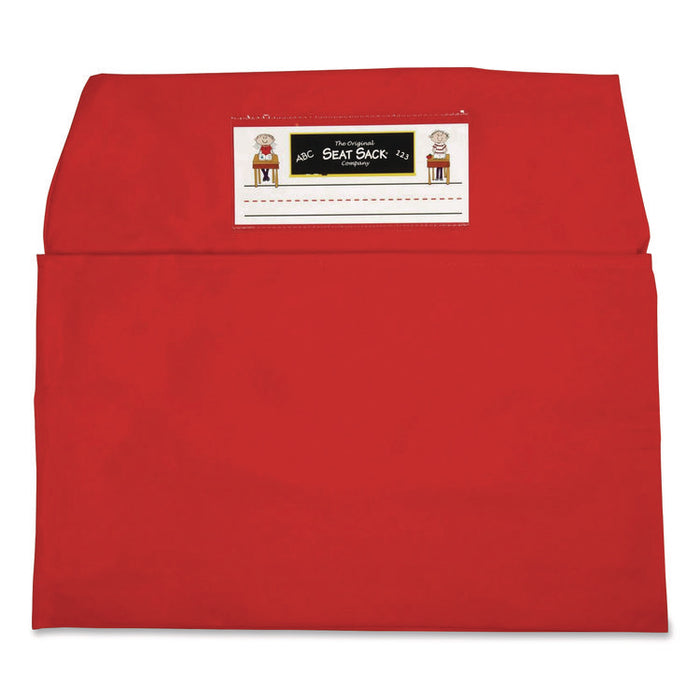 Elastic-Back Seat Sack for Chairs 12" to 17" Wide, 11 x 15.5 x 14, Fabric, Red