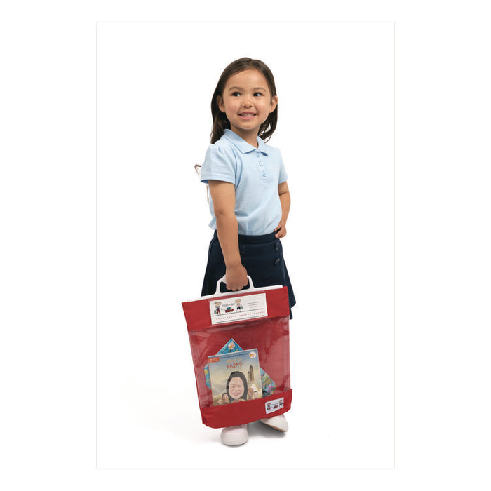 Seat Sack Read-N-Go Book Bag, 10.5 x 2 x 16, Red