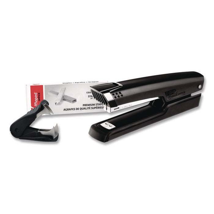 Essentials Metal Full Strip Stapler and Remover Combo, 25 Sheet Capacity, Black