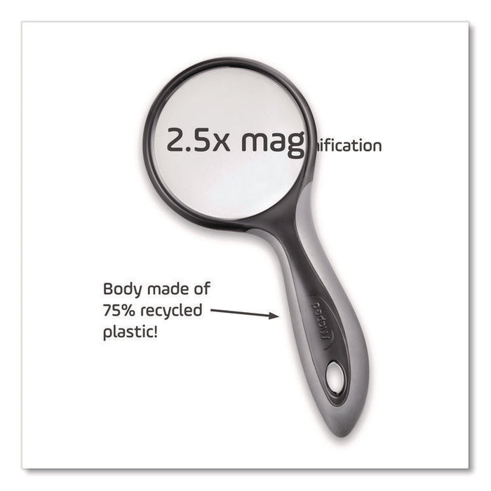 2.5X Soft Touch Large Magnifying Glass, Plastic Lens, 3" dia, Randomly Assorted Color