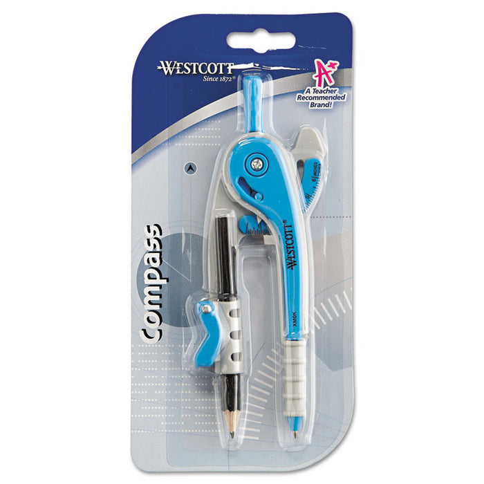 Plastic Safety Compass with Pencil, 6" Maximum Diameter, Assorted Colors