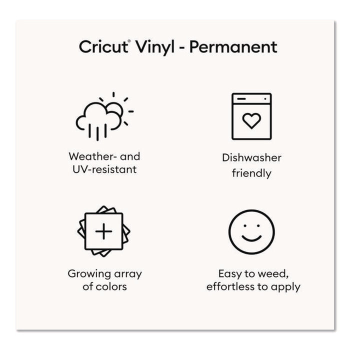 Premium Permanent Vinyl, 12 x 48, Black