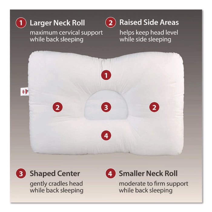 D-Core Cervical Pillow, Mid-Size, 23 x 5 x 15, White