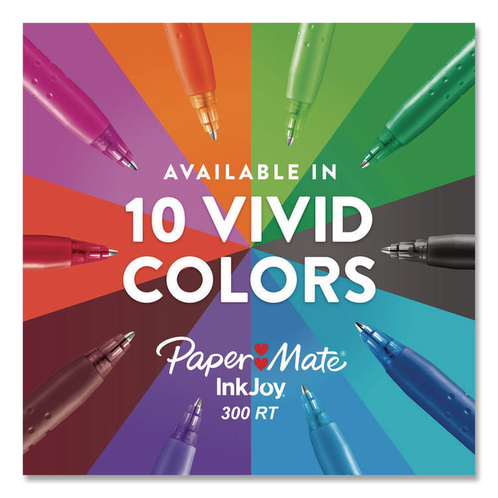 InkJoy 300 RT Ballpoint Pen, Retractable, Medium 1 mm, Assorted Ink and Barrel Colors, 24/Set