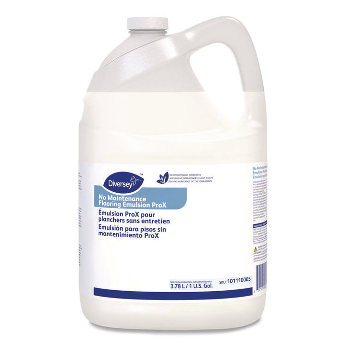 No Maintenance Flooring Emulsion ProX, 1 gal Bottle, 4/Carton