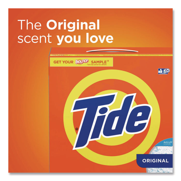 HE Laundry Detergent, Tide Original Scent, Powder, 85 oz Box, 3/Carton