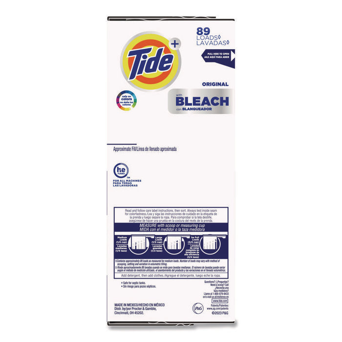 Laundry Detergent with Bleach, HE Compatible, 80 Loads, Tide Original Scent, Powder, 129 oz Box, 2/Carton