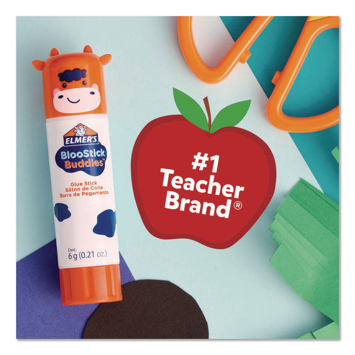 BlooStick Buddies and Disappearing Purple Glue Stick Combo Pack, 0.21 oz, Dries Clear, 12/Pack