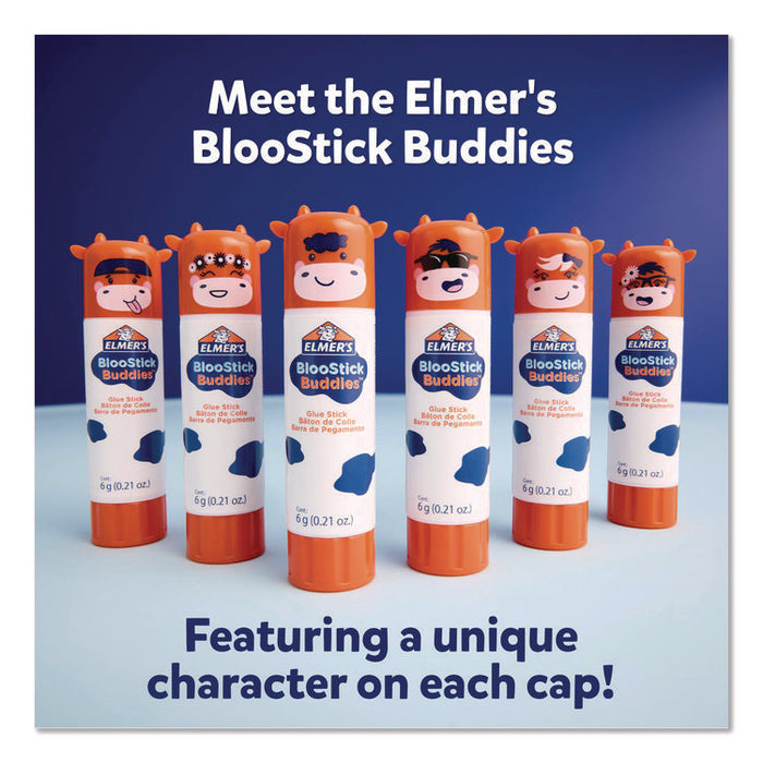 BlooStick Buddies and Disappearing Purple Glue Stick Combo Pack, 0.21 oz, Dries Clear, 12/Pack