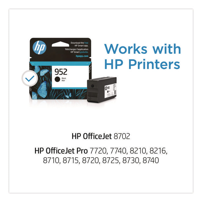 HP 952, (F6U15AN) Black Original Ink Cartridge