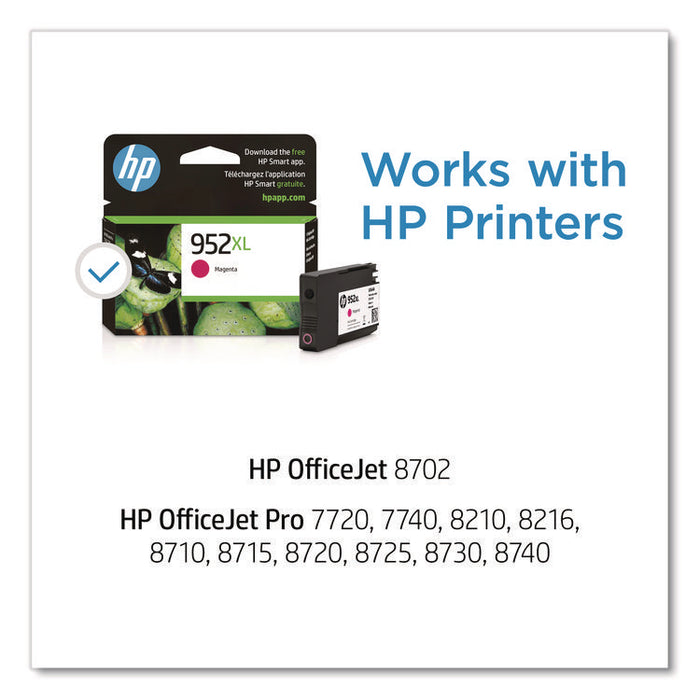 HP 952XL, (L0S64AN) High-Yield Magenta Original Ink Cartridge