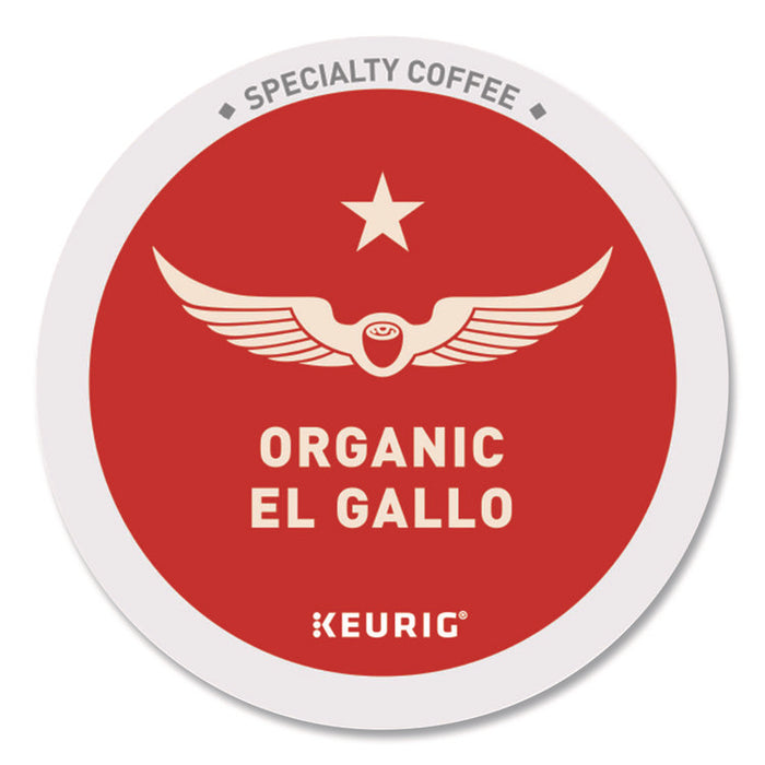 El Gallo Organic Coffee K-Cups, Light Roast, 20/Box