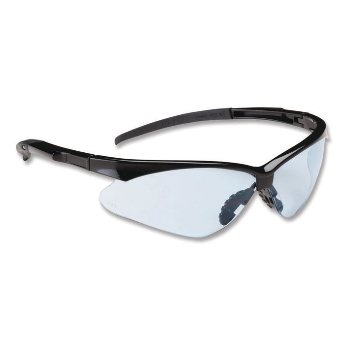 Adversary Optical Safety Glasses, Black Half Frame, Light Blue Dual Lens