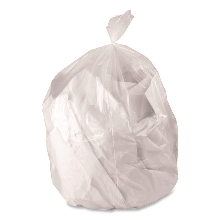 Linear Low Density Can Liners with AccuFit Sizing, 44 gal, 0.9 mil, 37" x 50", Clear, 50 Bags/Box, 4 Boxes/Carton