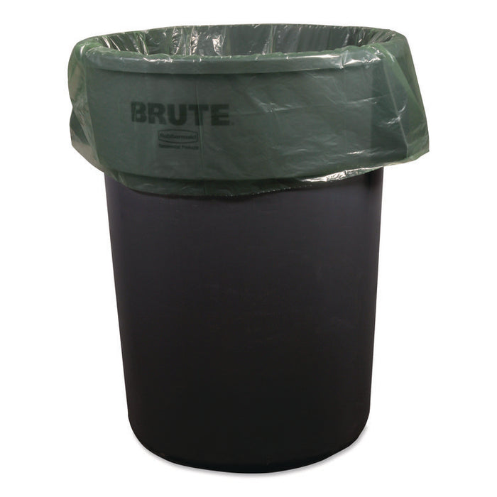 Eco Blend Max Can Liners, 60 gal, 0.8 mil, 38" x 58", Green, 20 Bags/Roll, 5 Rolls/Carton