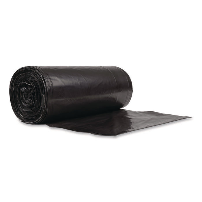 Eco Strong Can Liners, 60 gal, 1.35 mil, 38" x 58", Black, Perforated Roll, 100/Carton