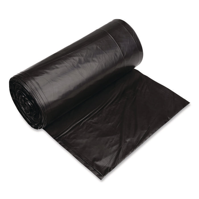 Eco Strong Can Liners, 60 gal, 1.35 mil, 38" x 58", Black, Perforated Roll, 100/Carton