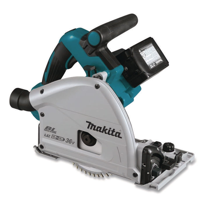 18V X2 (36V) LXT Brushless Lithium-Ion 6.5" Cordless Plunge Circular Saw Kit, 2 Batteries (XPS01PTJ), 6,300 rpm