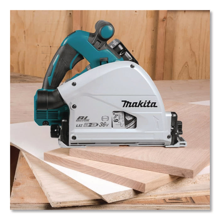 18V X2 (36V) LXT Brushless Lithium-Ion 6.5" Cordless Plunge Circular Saw Kit, 2 Batteries (XPS01PTJ), 6,300 rpm